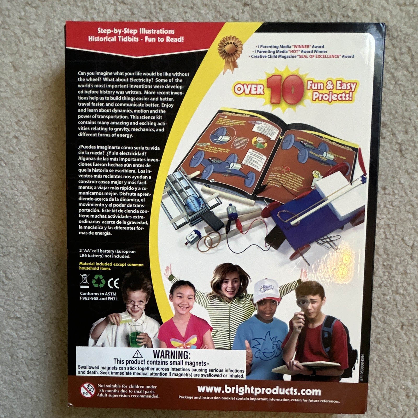 Bright Vehicles Project Kit for Kids Build Propeller & Powered Car Ages 8-11