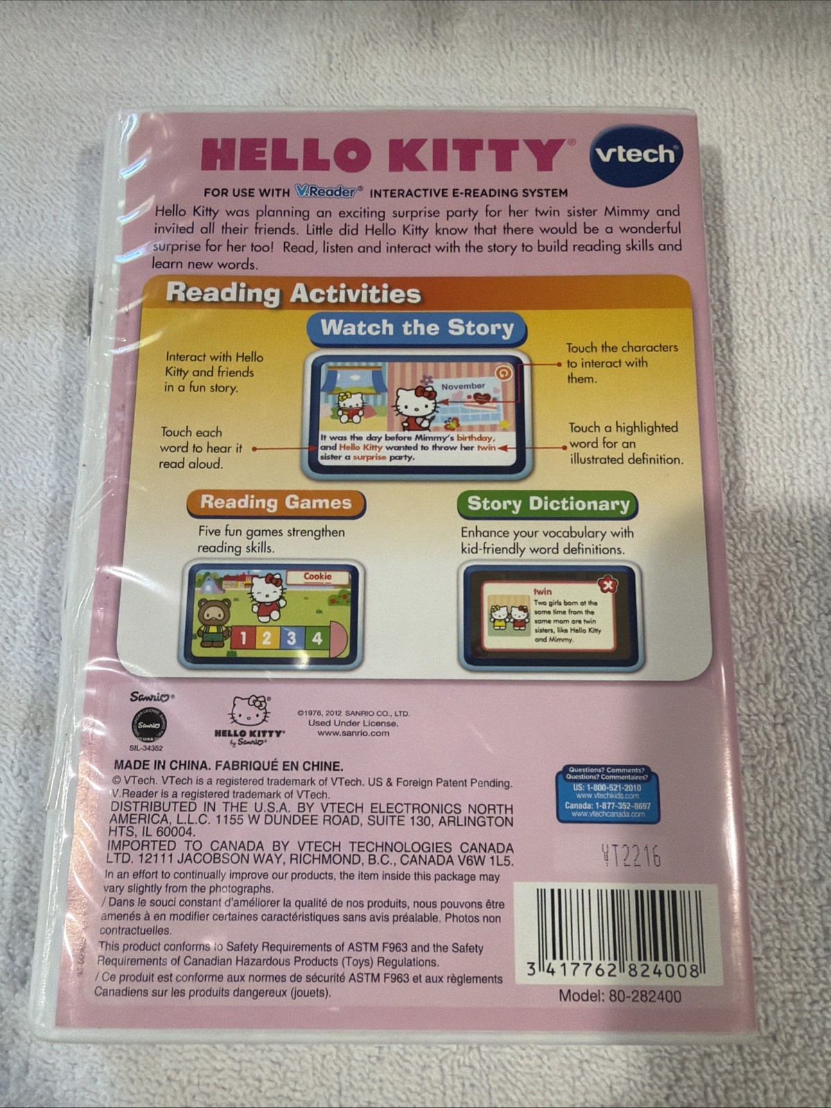 V.Reader Hello Kitty – Toy Story 3 Cartridges 3-5 years Learning Games Sealed