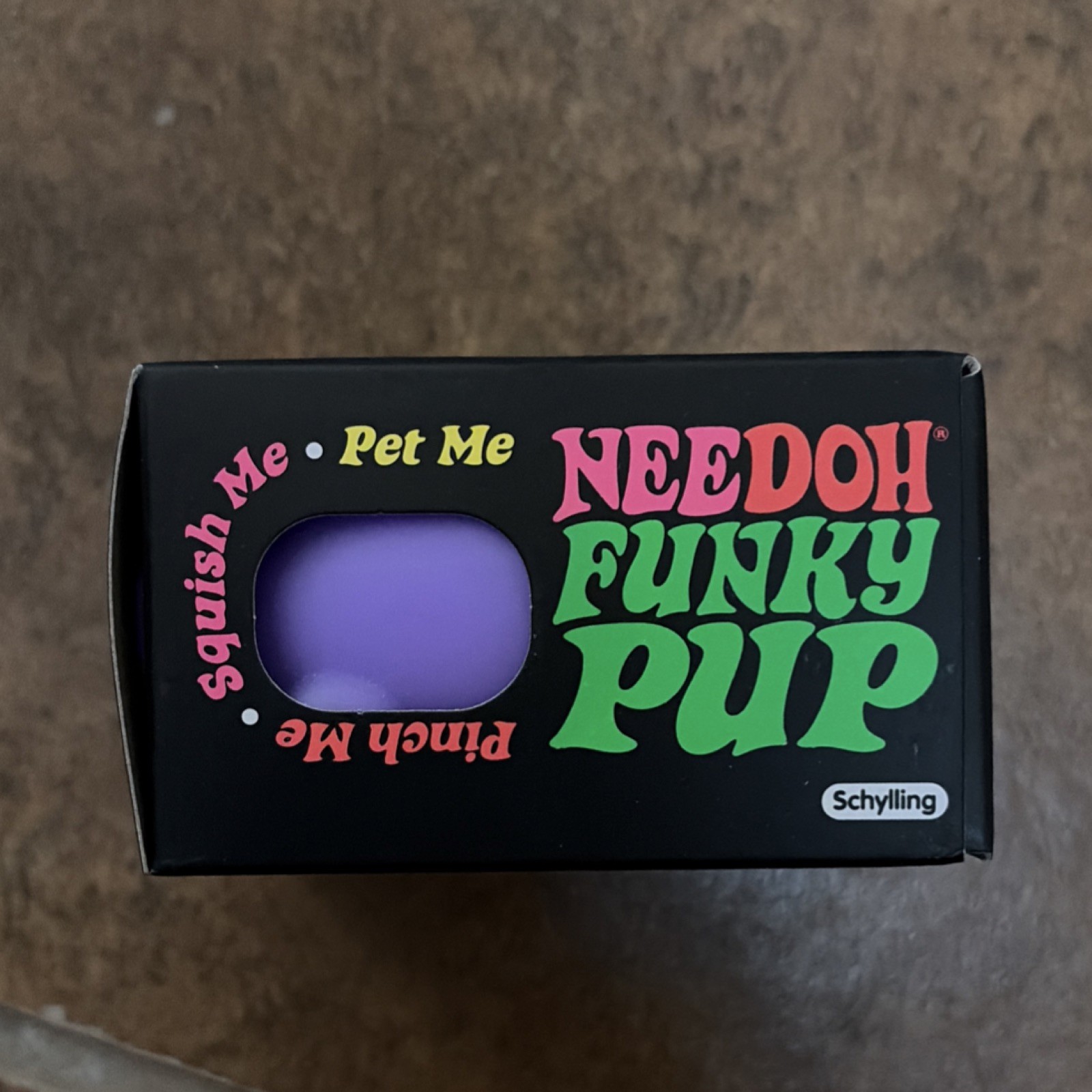 NeeDoh Funky Pup Squish Squeeze Toy Purple 3+