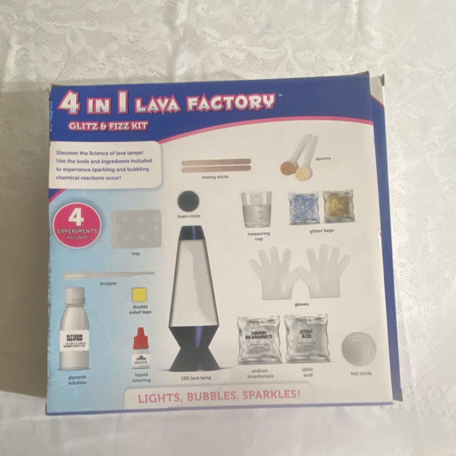Anker Play Products 4 in 1 Lava Factory Glitz & Fizz Kit Lava Lamp Ages 8+