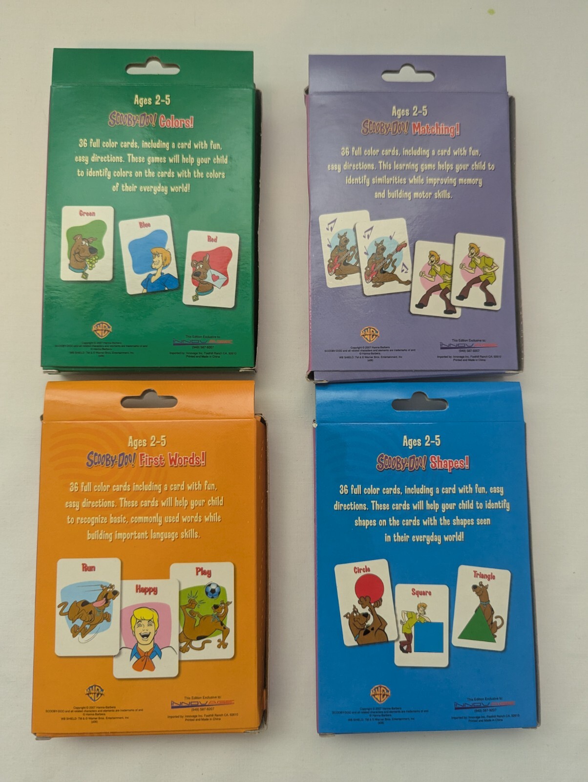 Scooby-Doo Discovery Box: Books, Card Games, Stickers ~Learning Educational 2007