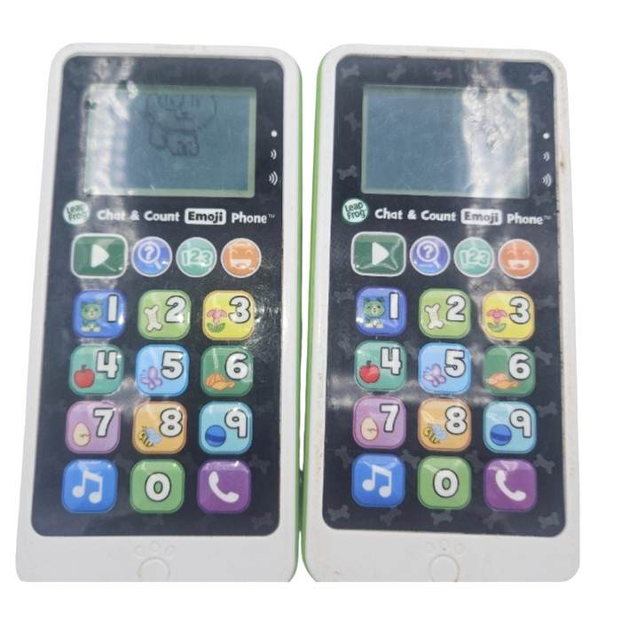 LeapFrog Scout Chat & Count Emoji Phone Lot of 2 Learning Toys Tested Working
