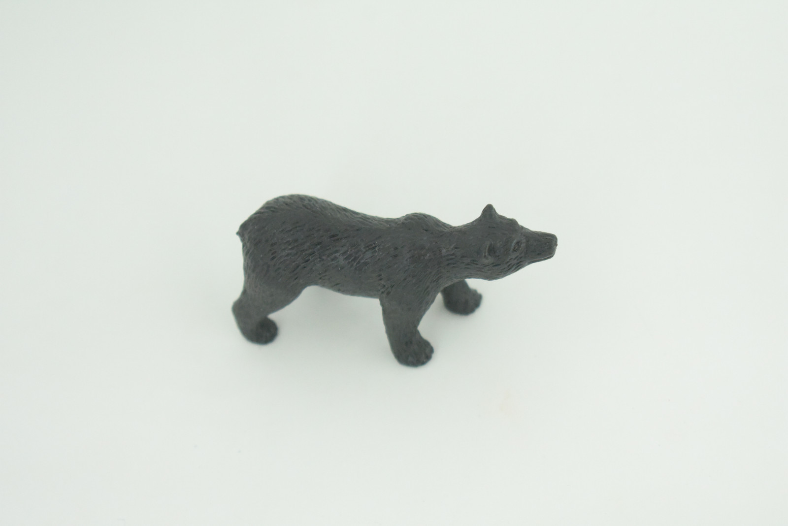 Black Bear Toy, Realistic Hand Painted Rubber Bear Model 2 1/4 Inches F3545 B17
