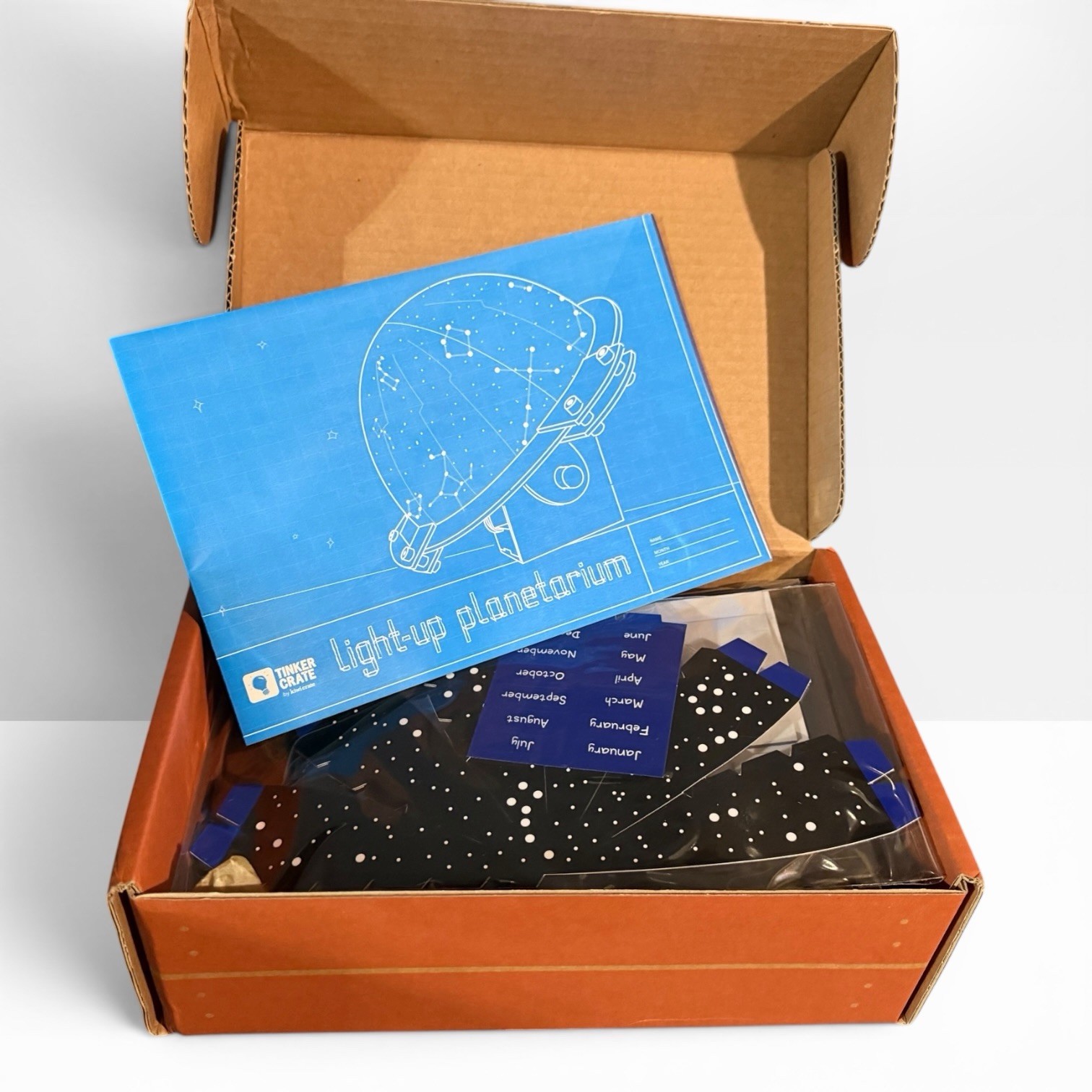 KiwiCo Tinker Crate Make Your Own LIGHT-UP PLANETARIUM Stem Kit – New