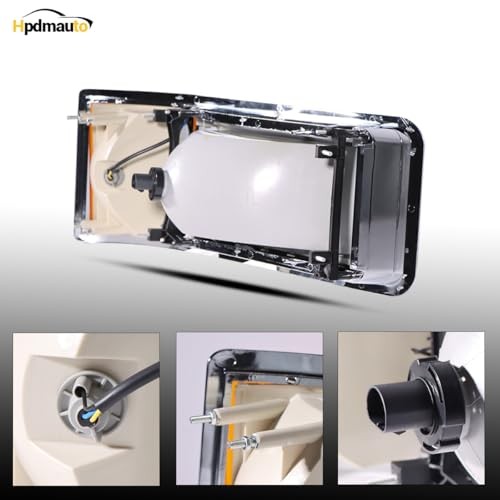 headlights for Mack,Replacement Headlamp with turn Signal Bulb Compatible Right
