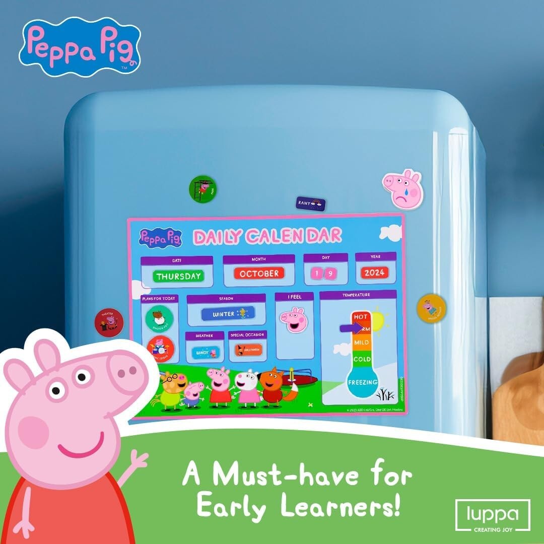 Peppa Pig My First Magnetic Calendar for Kids Preschool Learning ~ New, Sealed