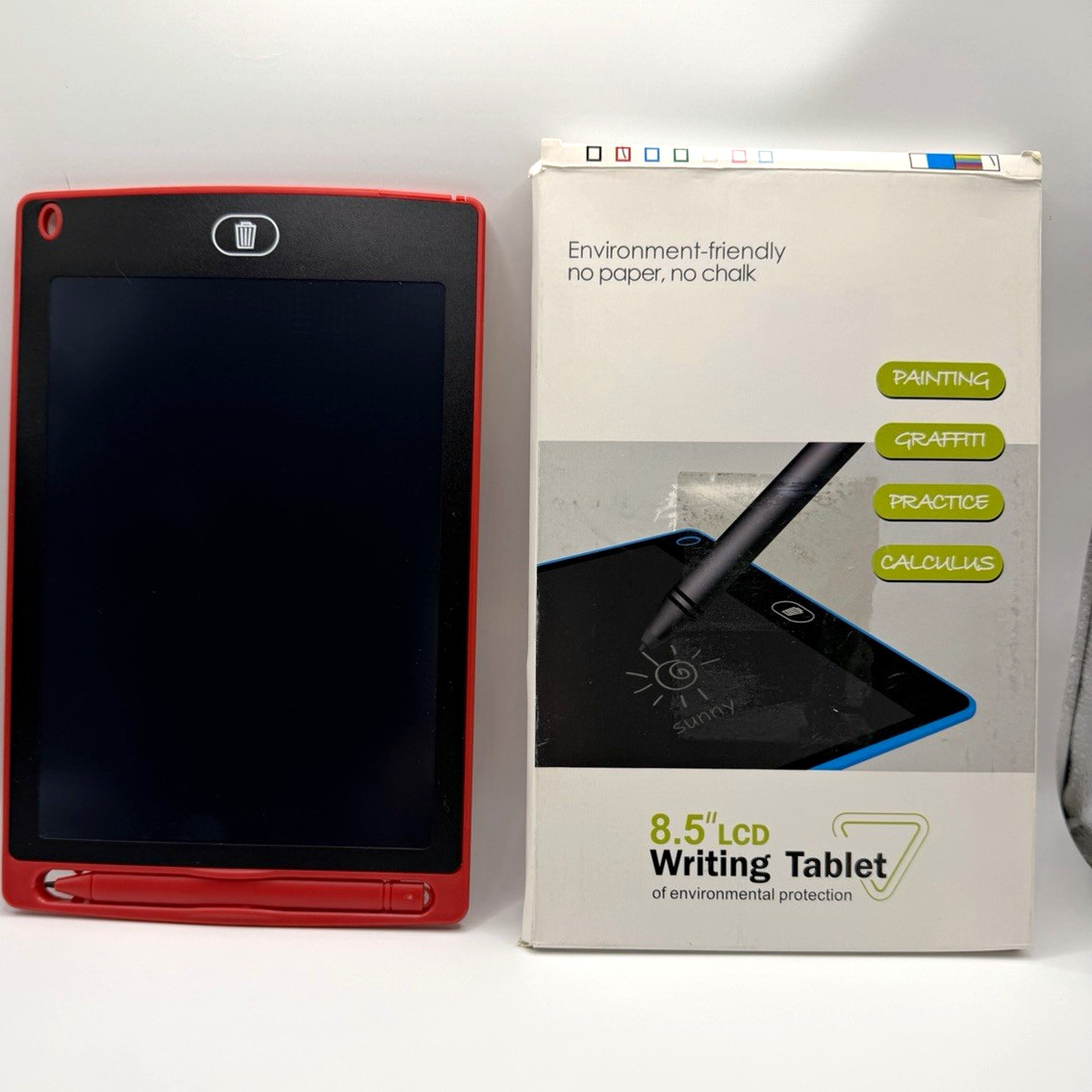 8.5″ LCD Writing Tablet Electronic Drawing Pad with Stylus Pen, Red
