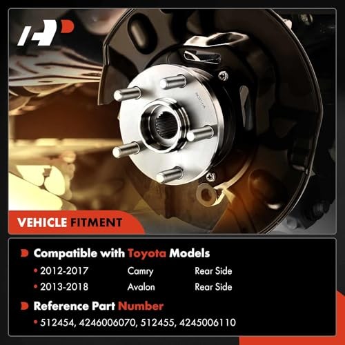 A-Premium 2 x Rear Wheel Bearing and Hub Assembly with ABS & 5-Lug Compatible