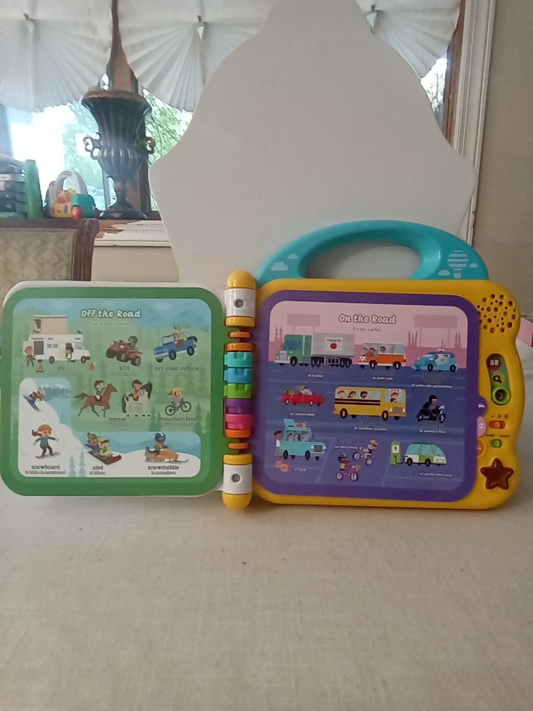 Leapfrog 100 Things That Go Learning Educational Book Toy English/ Spanish WORKS