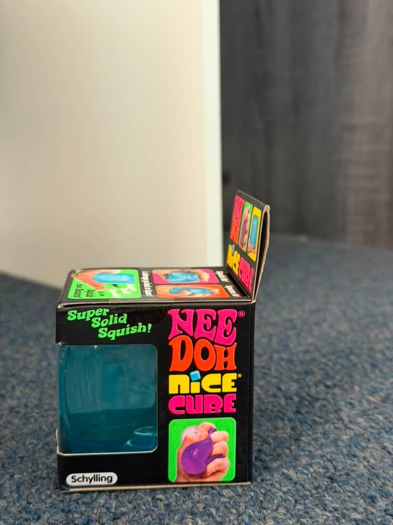 NeeDoh Nice Cube Blue New Sealed 100% Authentic Squishy Stress Toy Fast ship USA