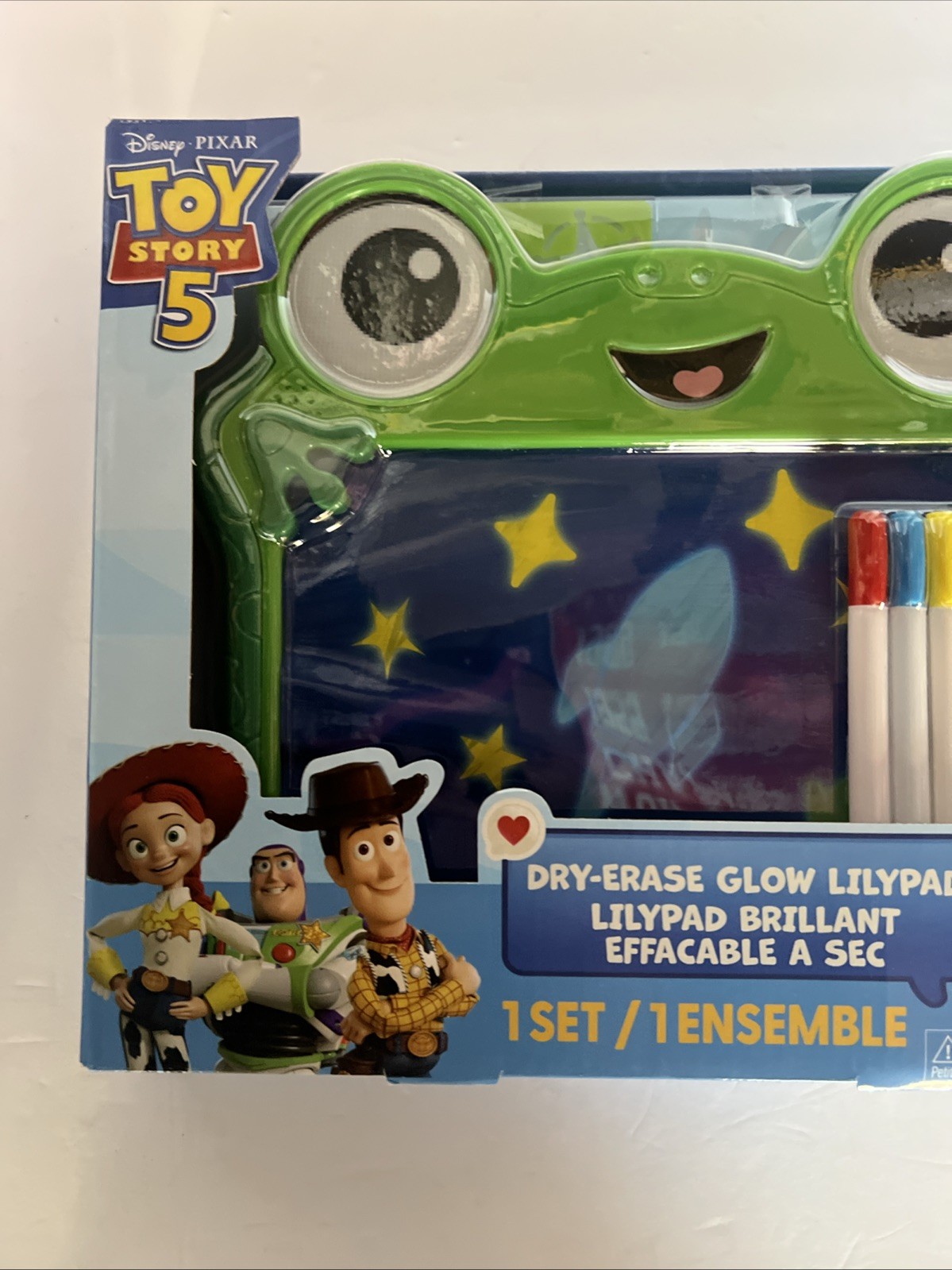 Toy Story 5 Lilypad/Pixar Dry Erase Glow in the Dark Drawing Board, In hand