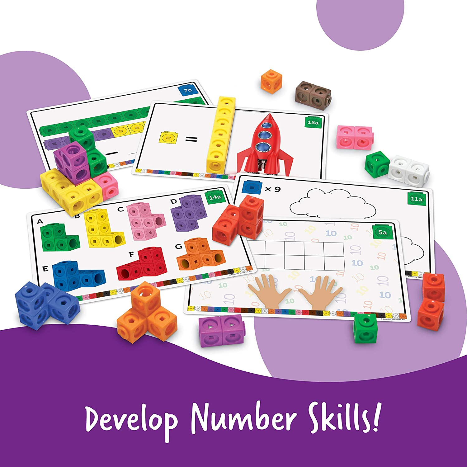 Mathlink Cubes Early Math Activity Set – 115 Pieces, Ages 4+, Classroom Must Hav
