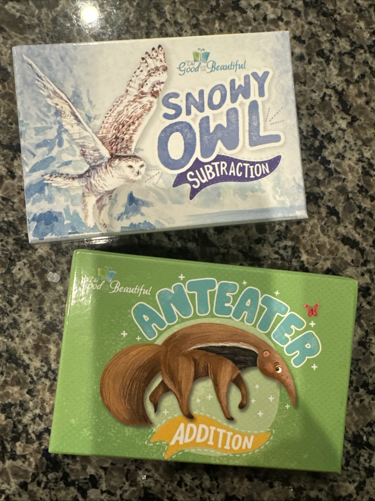 The Good and the Beautiful Anteater Addition & Snowy Owl Subtraction Math Games