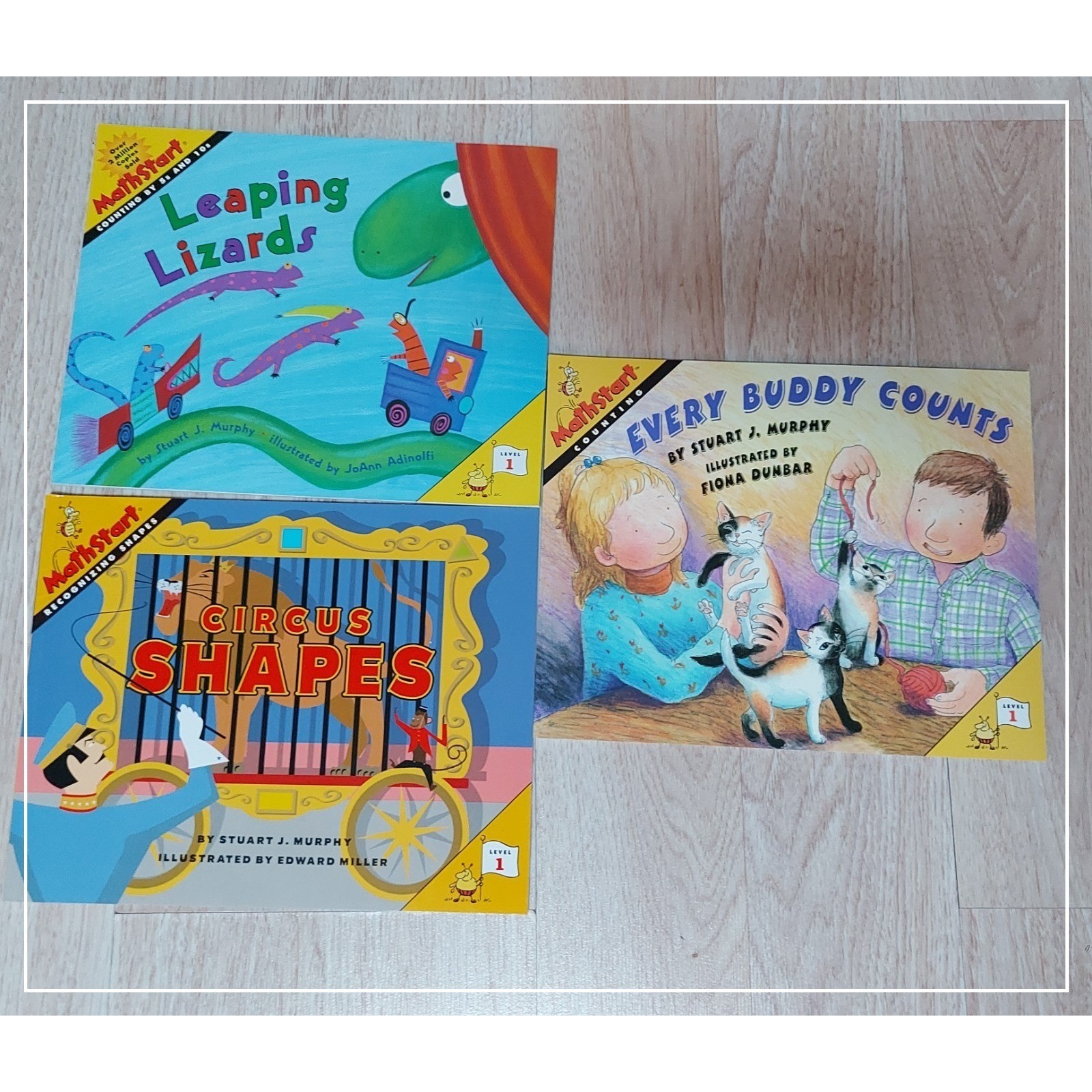 MathStart Kids Book Lot 3 Level 1 Multicolor Preppy Educational Learning Set