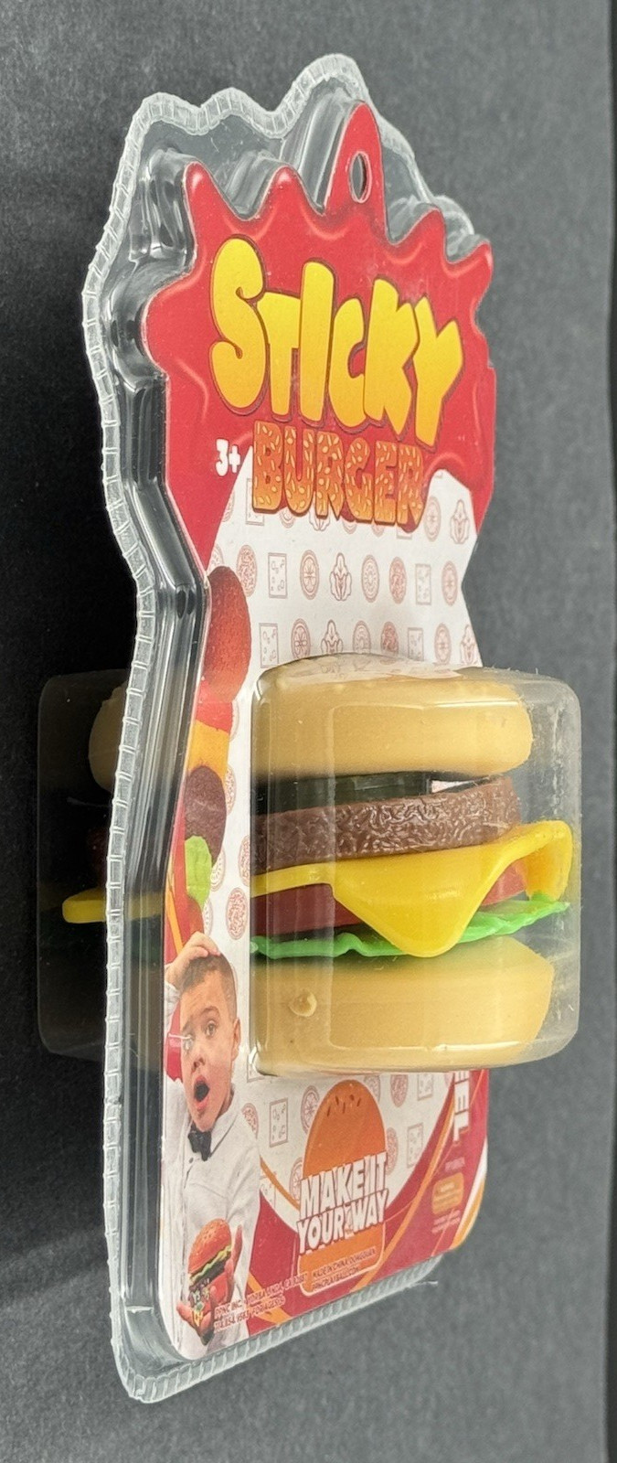 STICKY BURGER Sensory Fidget Toy 100% Real Peel make it your way by PPNC New
