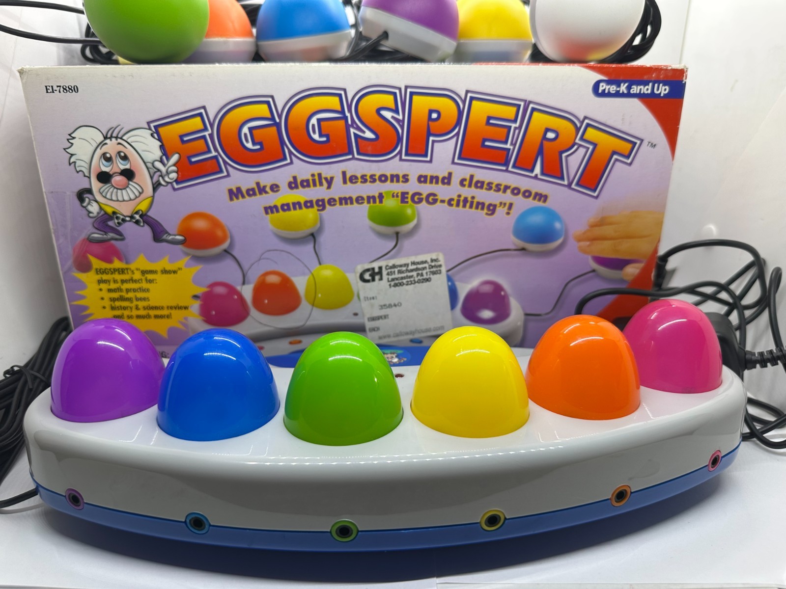Eggspert Buzzer Game EI-7880 2001 Complete Set Educational Works Read Descriptio