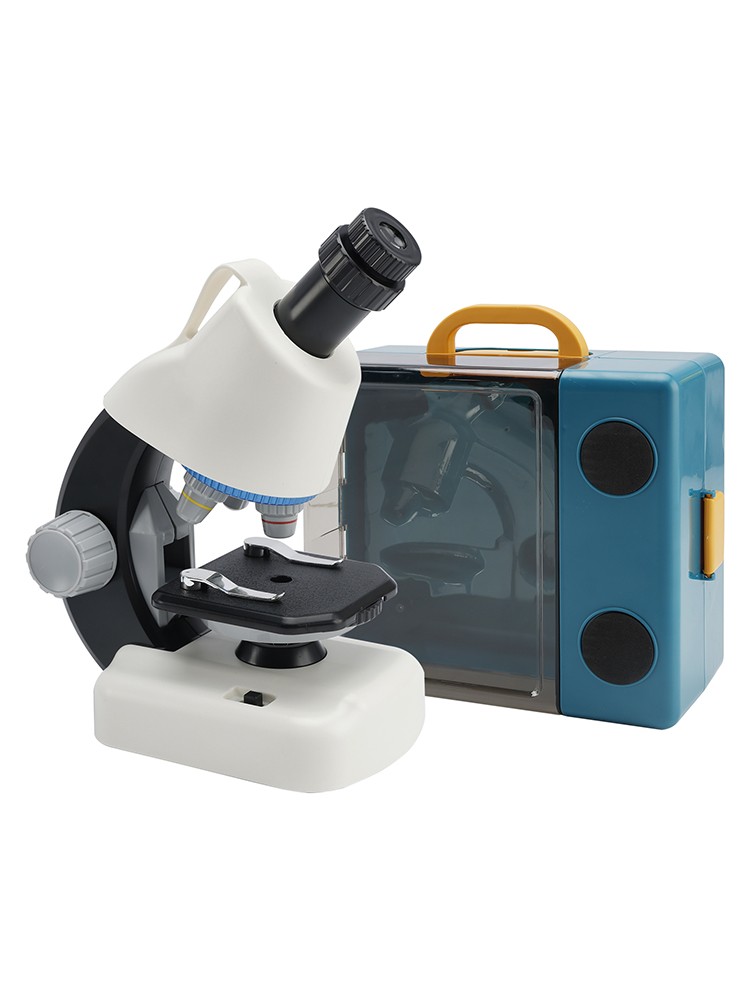 Handheld Microscope LED 100X-1200X Magnification Science Toys Kit For Kid White`