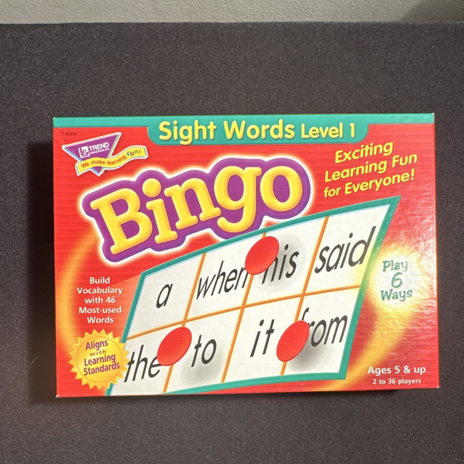 TREND Enterprises Sight Words Bingo Level 1 & 2 Educational Game Ages 5 & Up