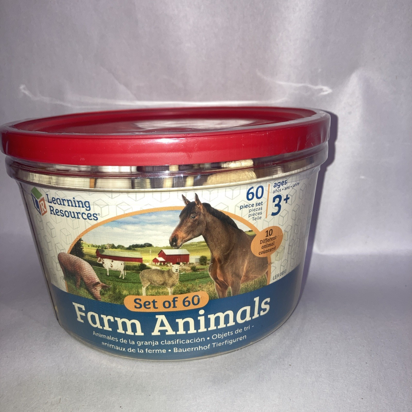 NEW Learning Resources Farm Animals – 60 Pieces, Ages 3+ PreK+