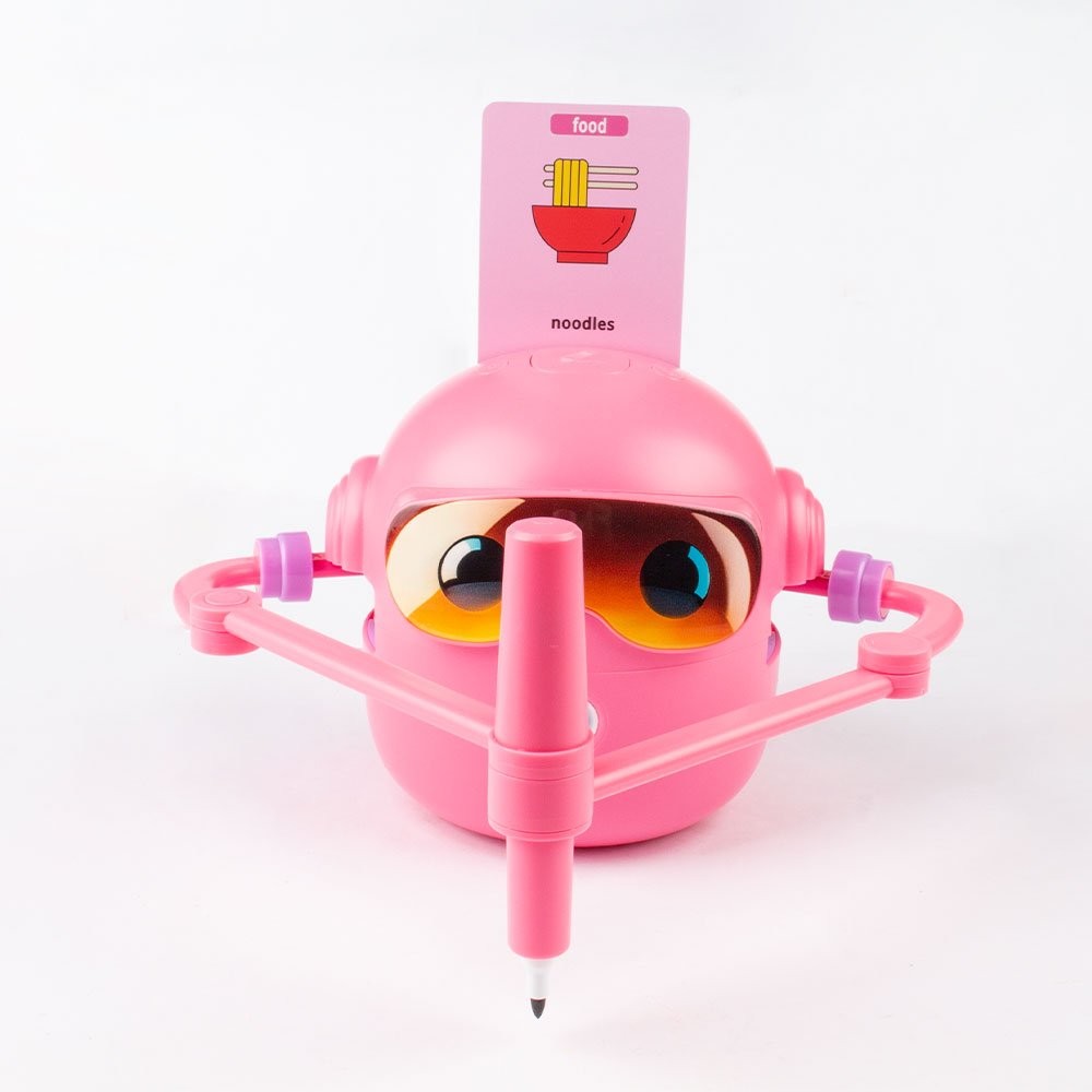 Interactive Educational Drawing Robot For Kids Learning Toy With 100 Word Cards