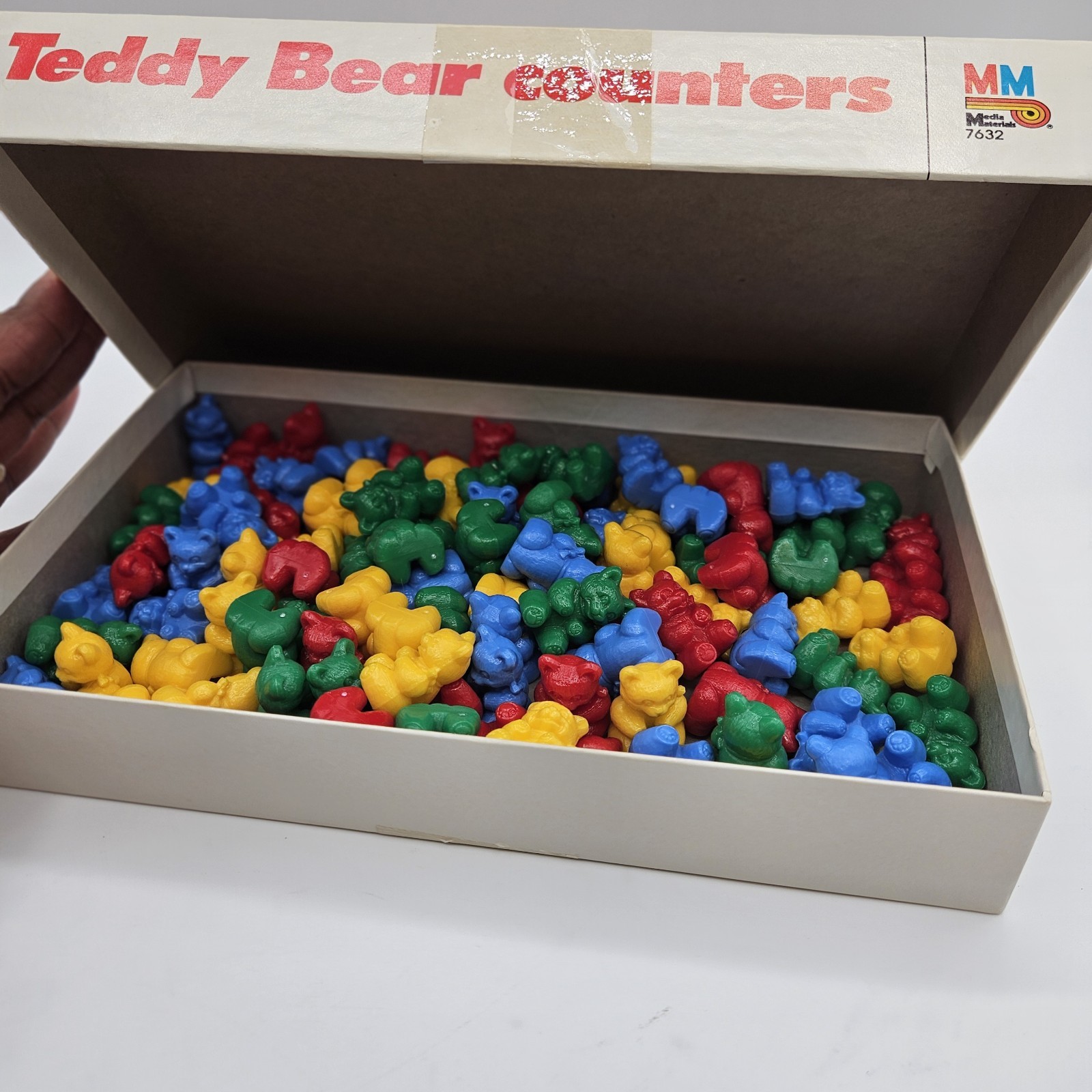 Vintage 1985 Media Materials Plastic Teddy Bear Counters 100