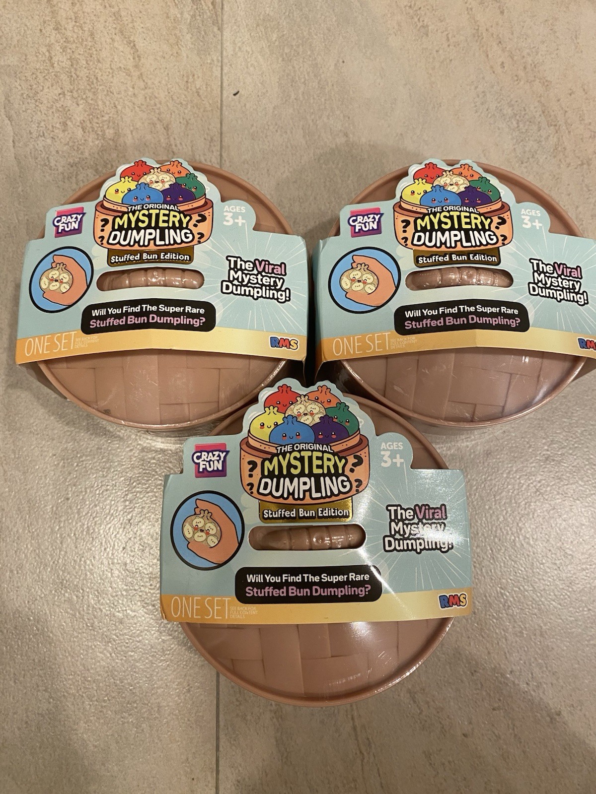 Crazy Fun Squishy The Original Mystery Dumpling NEW Stuffed Bun Dumpling Set 3
