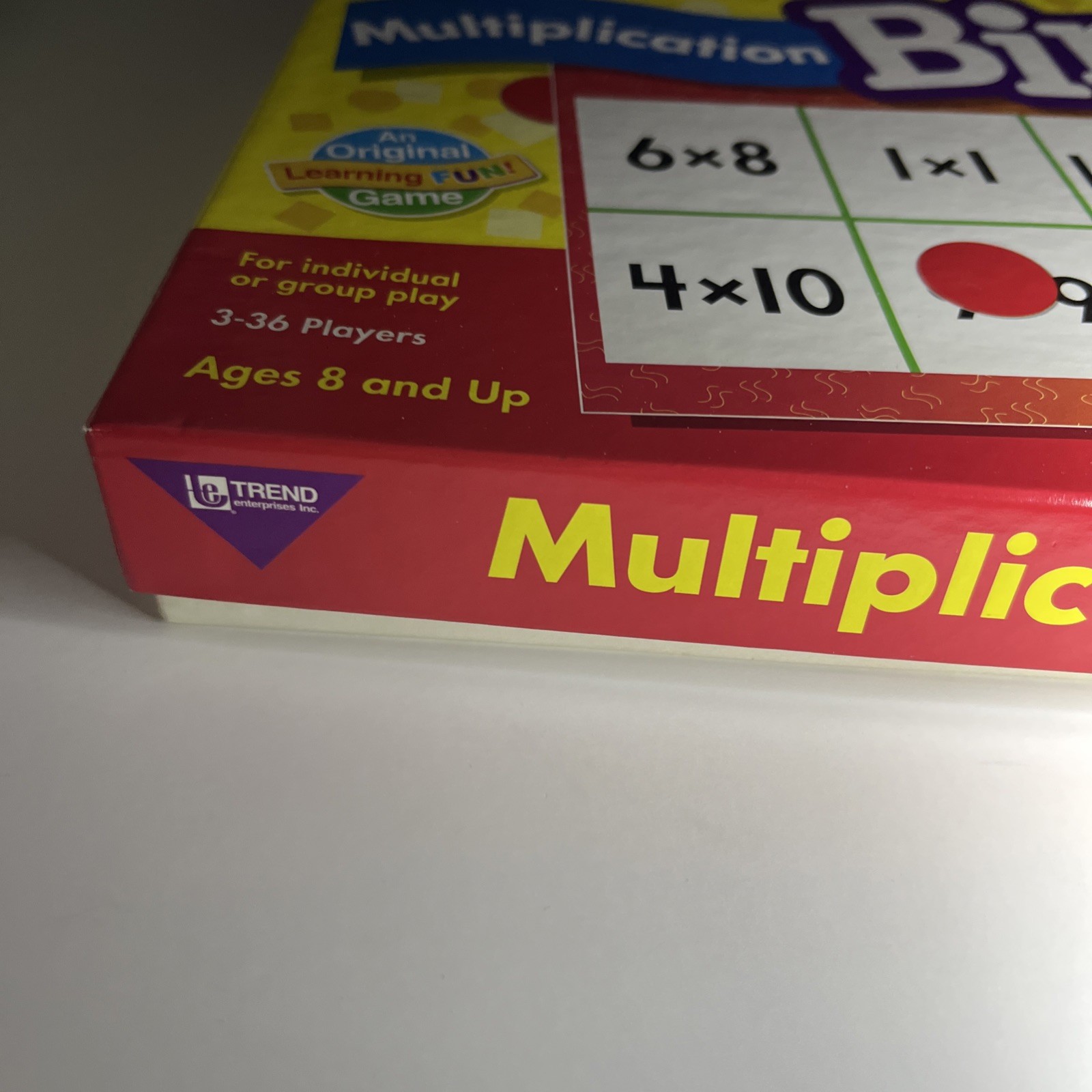 Multiplication Bingo An Original Game Ages 8 And Up