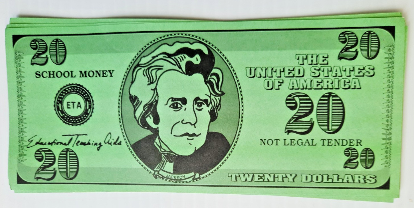 Vintage Play Money With Sacagawea Coins Homeschool Education No Nickels 0