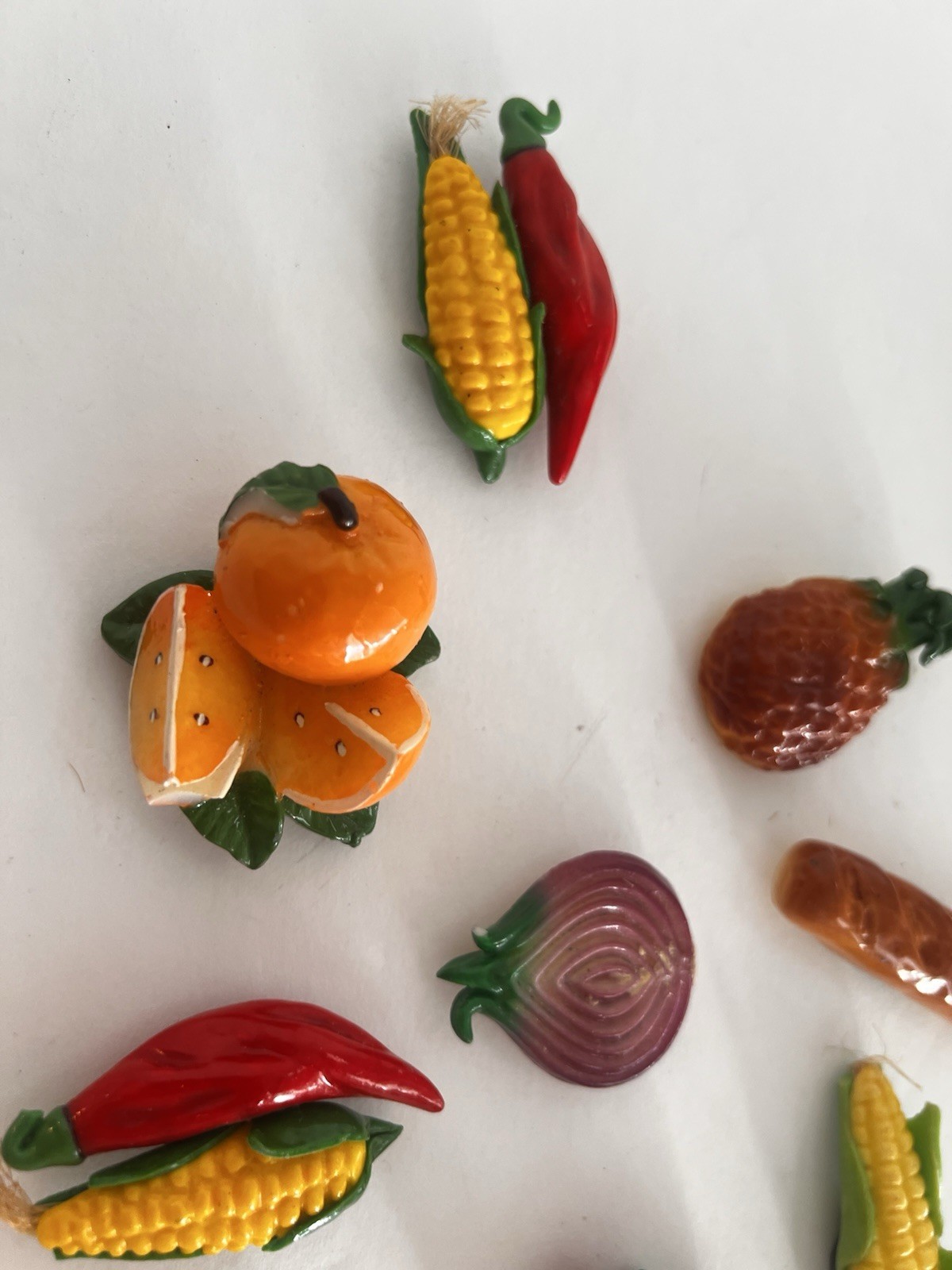 MAGNETIC Realistic Fruits, Veggies, Food Educational About 2” Set Of 19