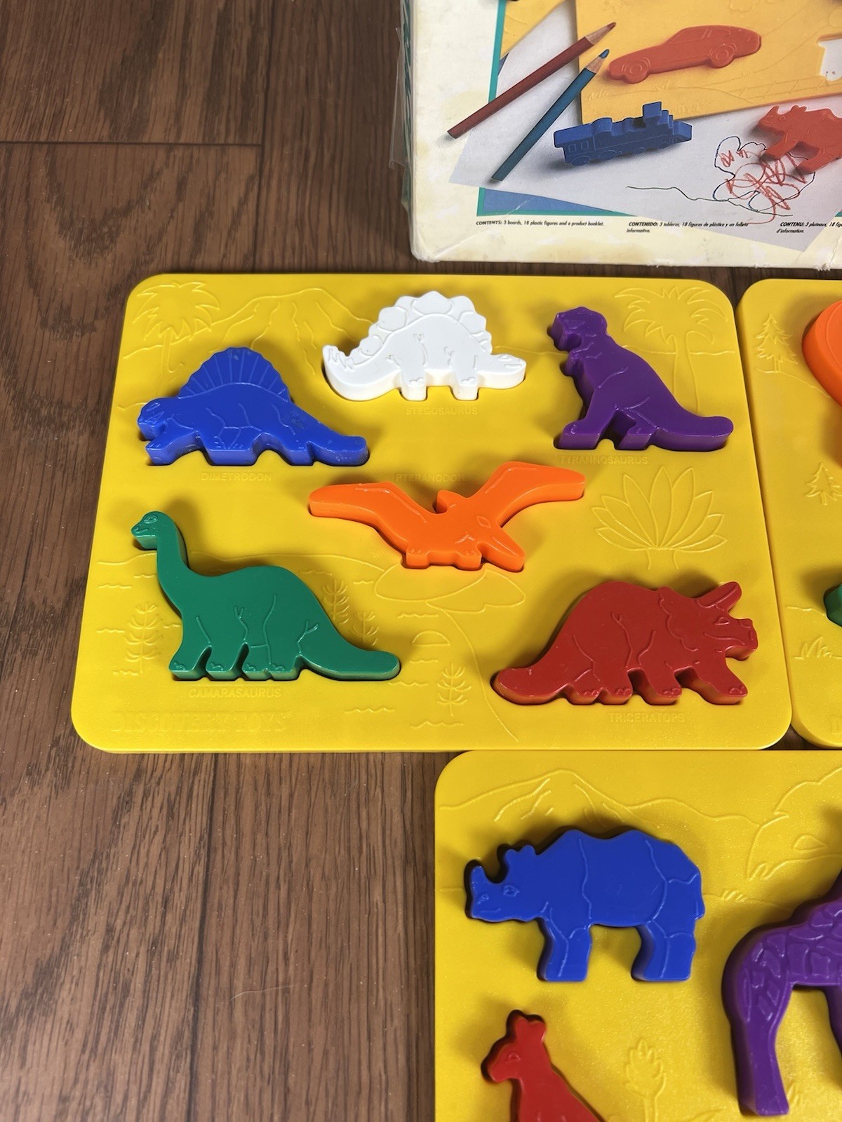 1990 VTG PLACE AND TRACE PUZZLE STENCIL SET Discovery Toys Complete