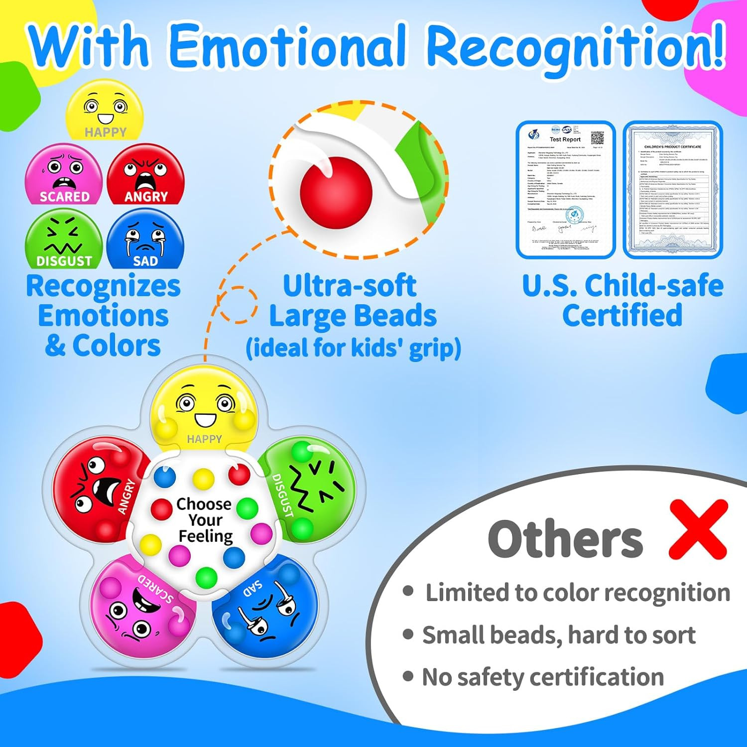Color Sorting Sensory Toys for Kids with Autism, Autistic 5-7, Gifts for Kids, F