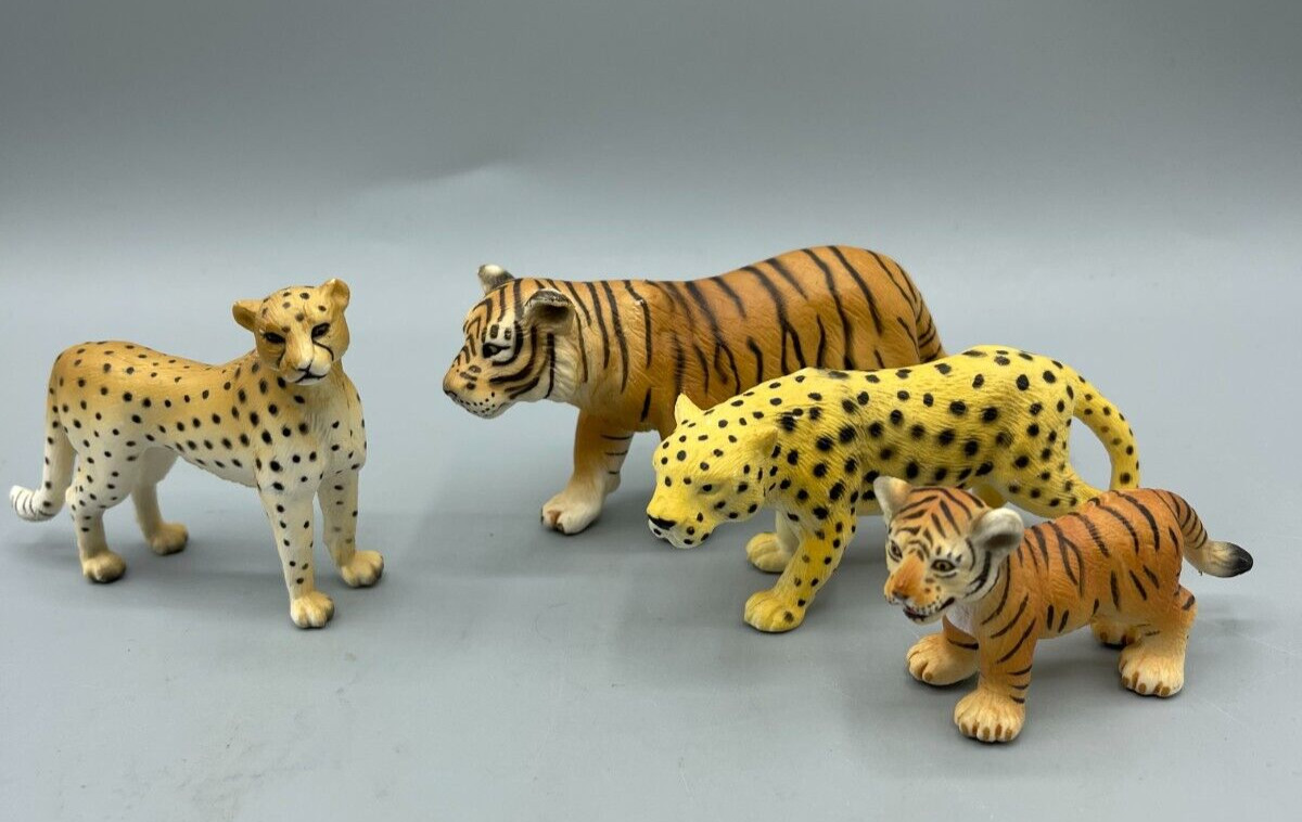 Schleich Tigers & Leopards Figures 1995 – 2003 Set of 4