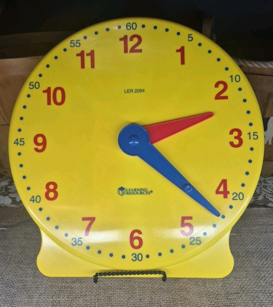Learning Resources 13″ Big Time Teacher Demonstration Clock – Geared