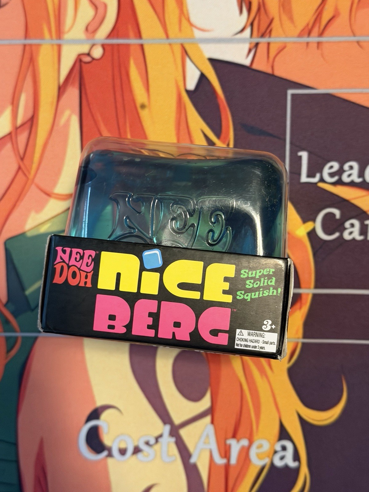 NeeDoh Nice Berg Blue XL Giant Nee Doh Niceberg Solid Squish Cube Fidget Stress!
