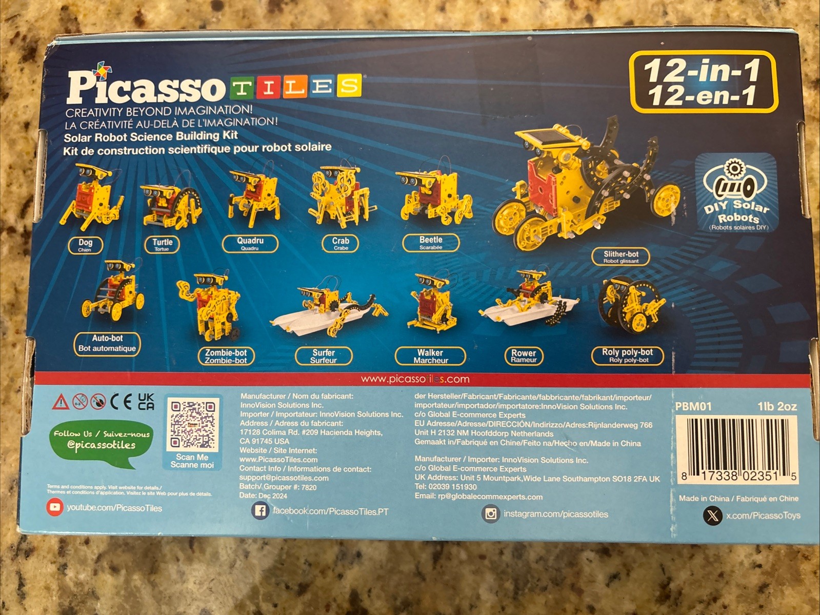12 in 1 Solar Power Robot Educational STEM Kit for Kids Aged 8 and Up NEW