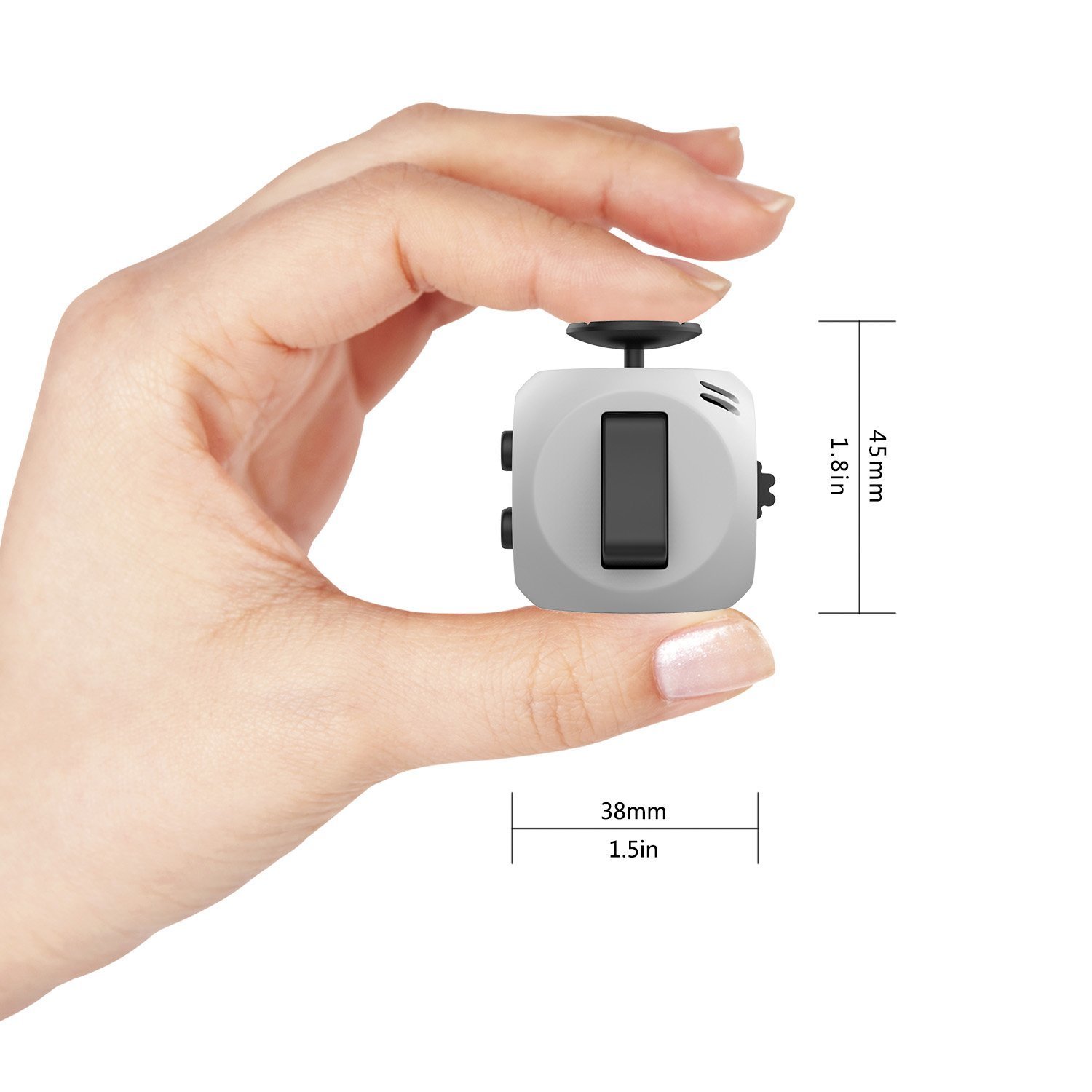 Helect Fidget Cube Toy Stress Anxiety Relief Focus Attention Work Puzzle Cube