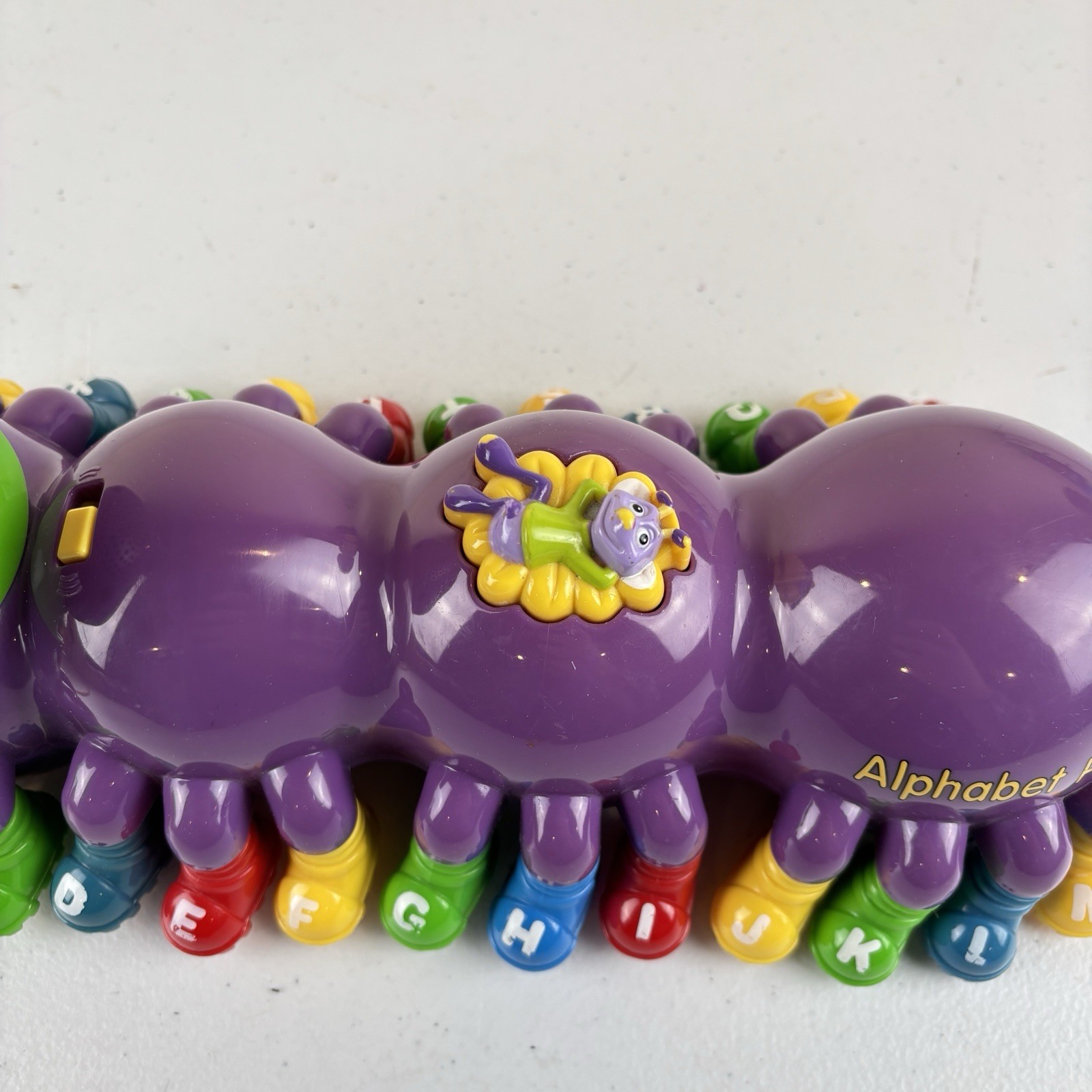 Leapfrog Alphabet Pal Purple Caterpillar Pull Toy Interactive Musical Tested