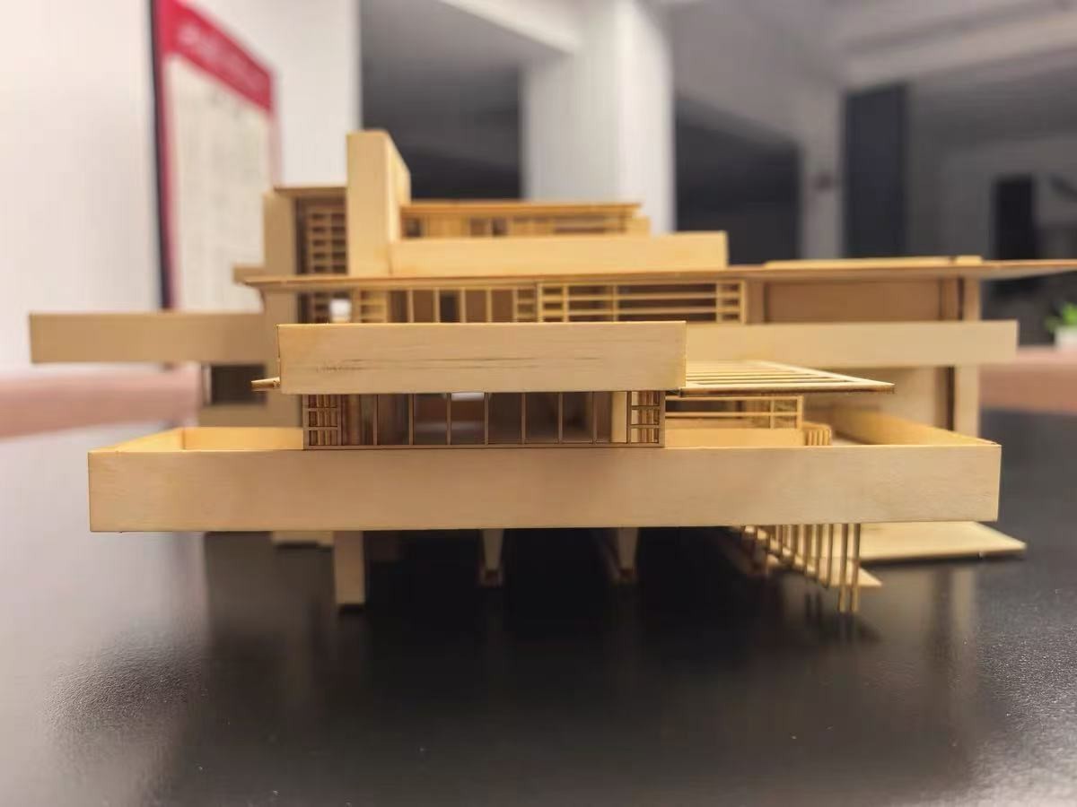 1/75/100 Fallingwater Villa 3D Wooden DIY Building Model Assembly Kits Set Gifts
