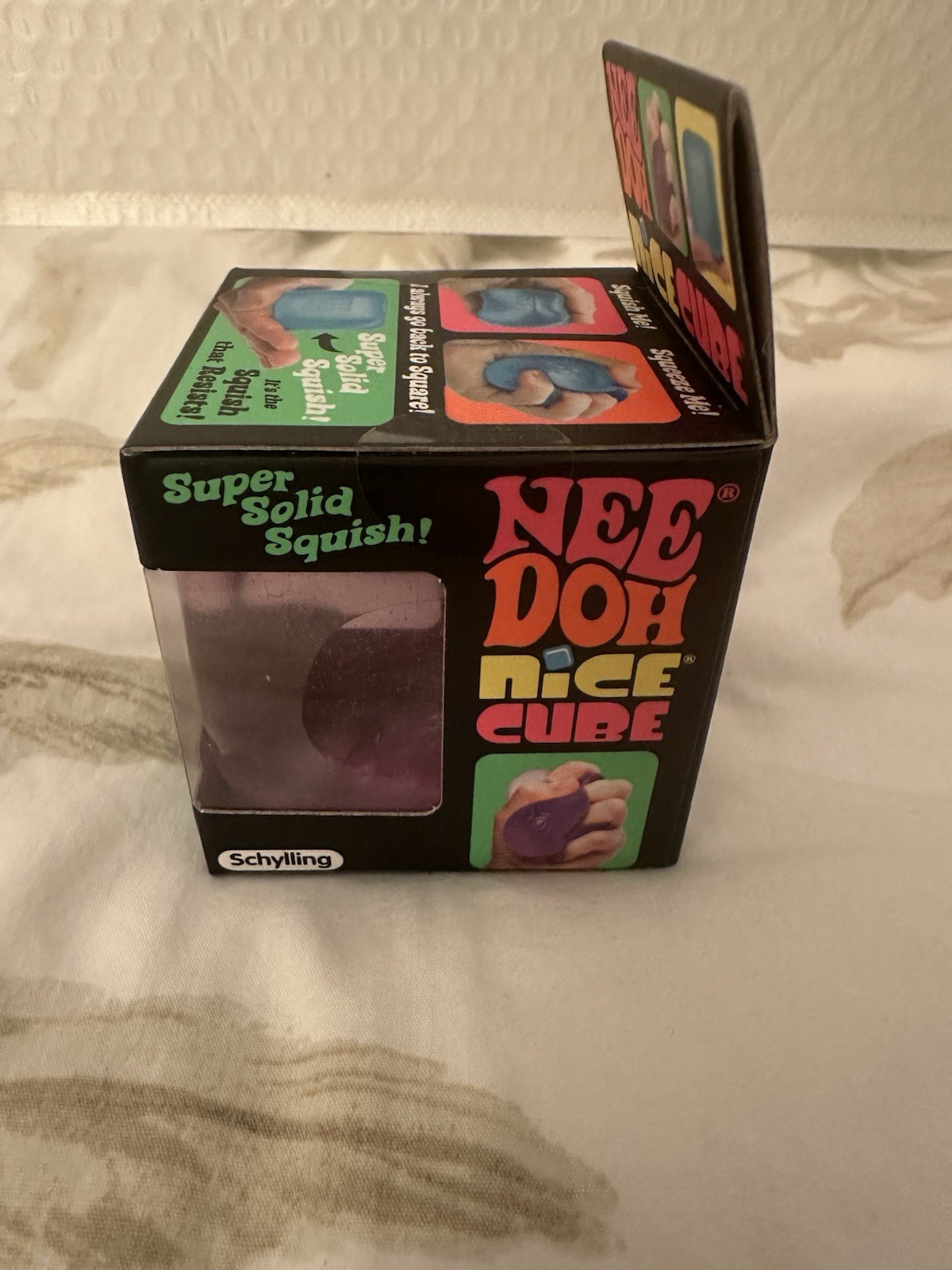 Needoh Lot Of 3 – Purple Gumdrop, Pink Dream Drop, Purple Nice Cube Squishy Set