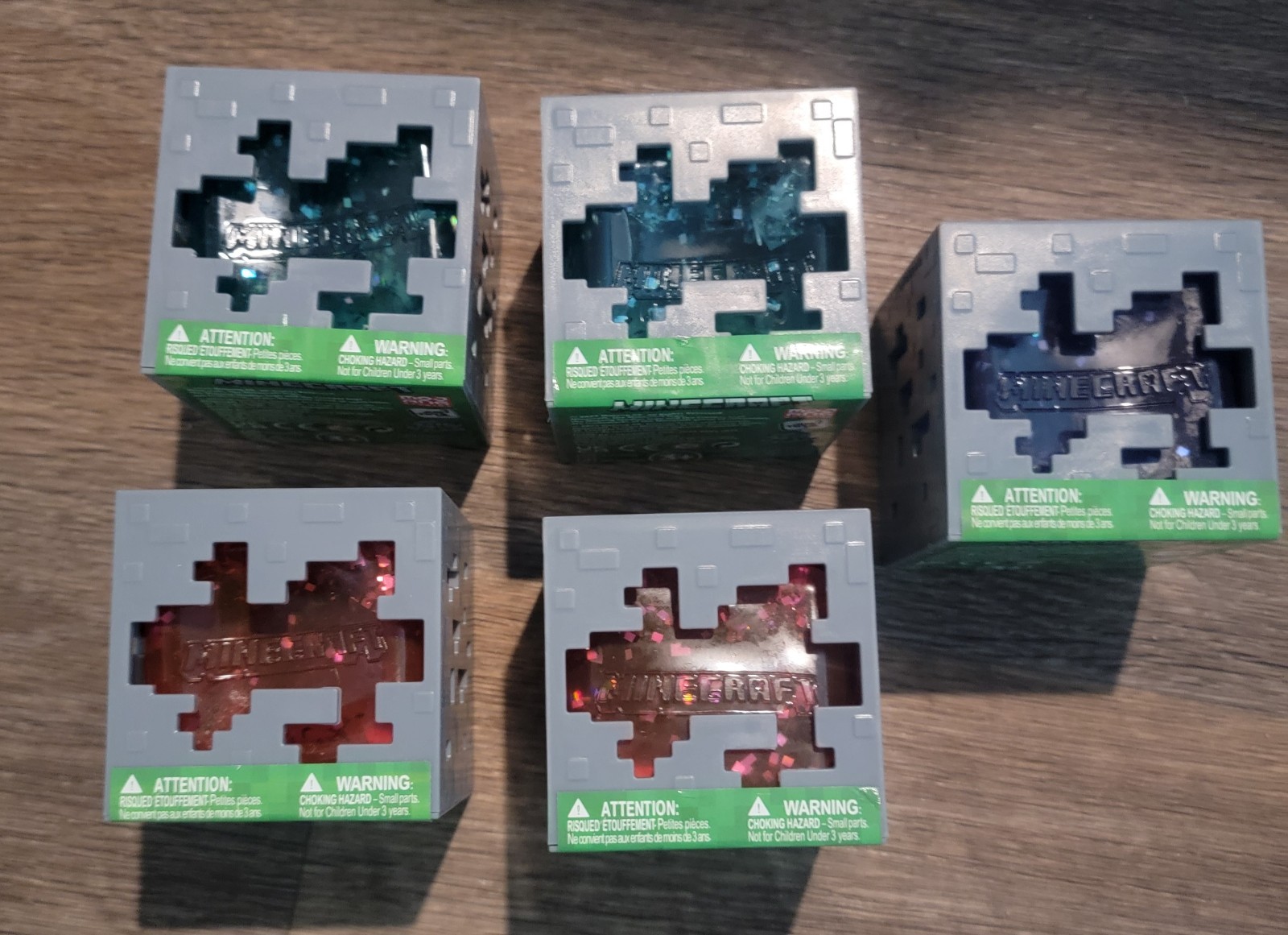 Minecraft Jelly Cube RARE CHASE 1/48 Real 18k GOLD Plated Sword Plus X4 Cubes