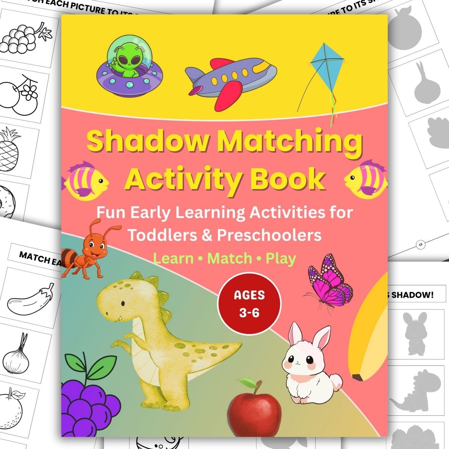 Shadow Matching Activity Book | Printable Worksheets for Kids