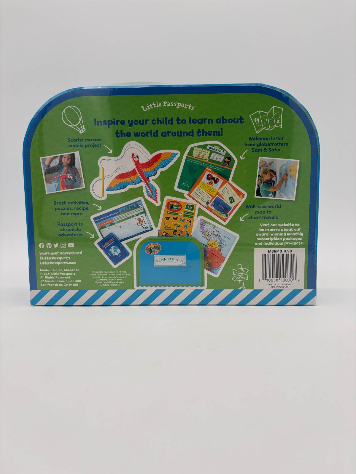 NIB Little Passports Brazil My World Edition Kit for Kids A Global Adventure