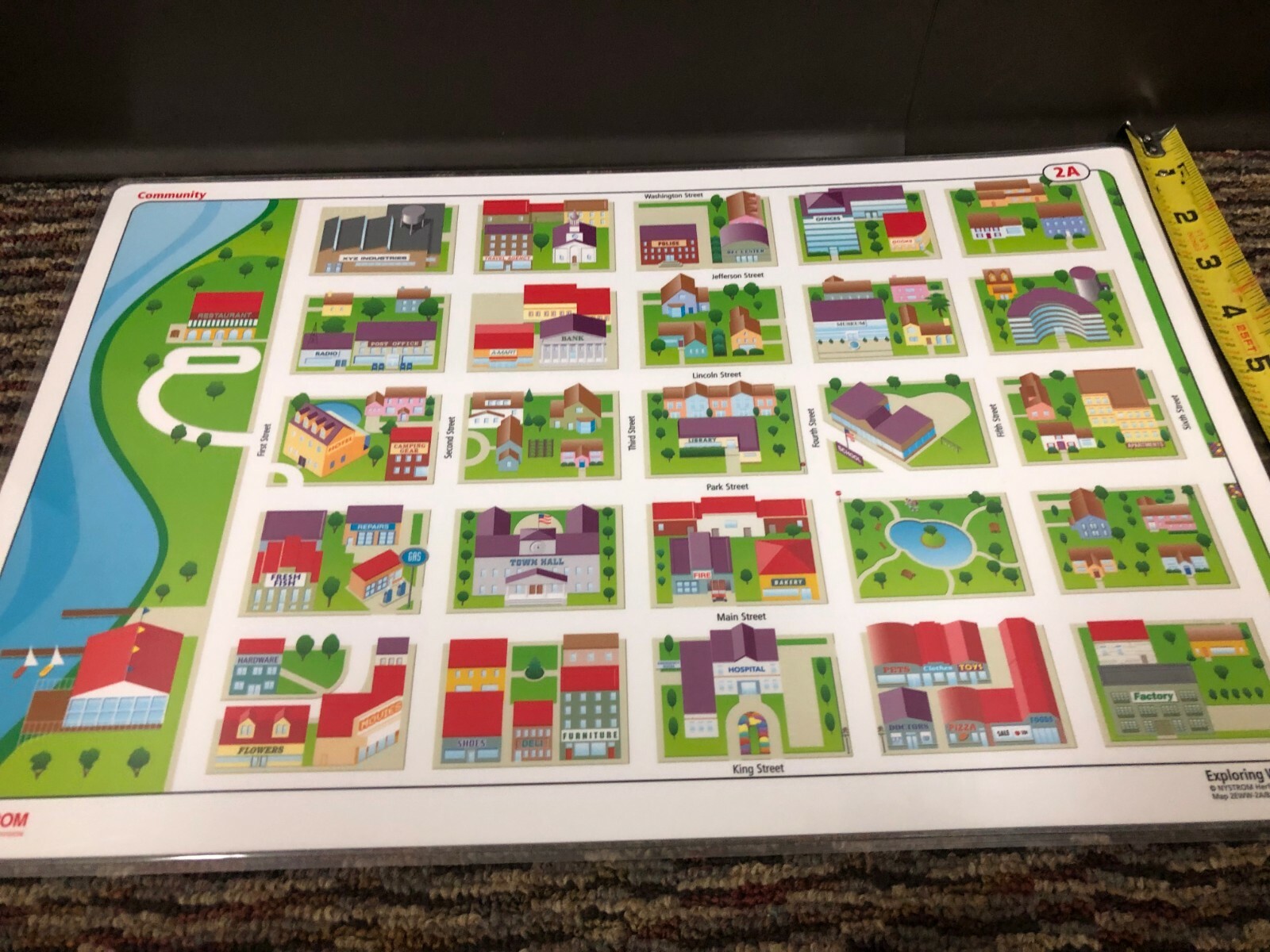 Pristine 17″X11″ Laminated double sided Community 2A & Community Map 2B Nystrom