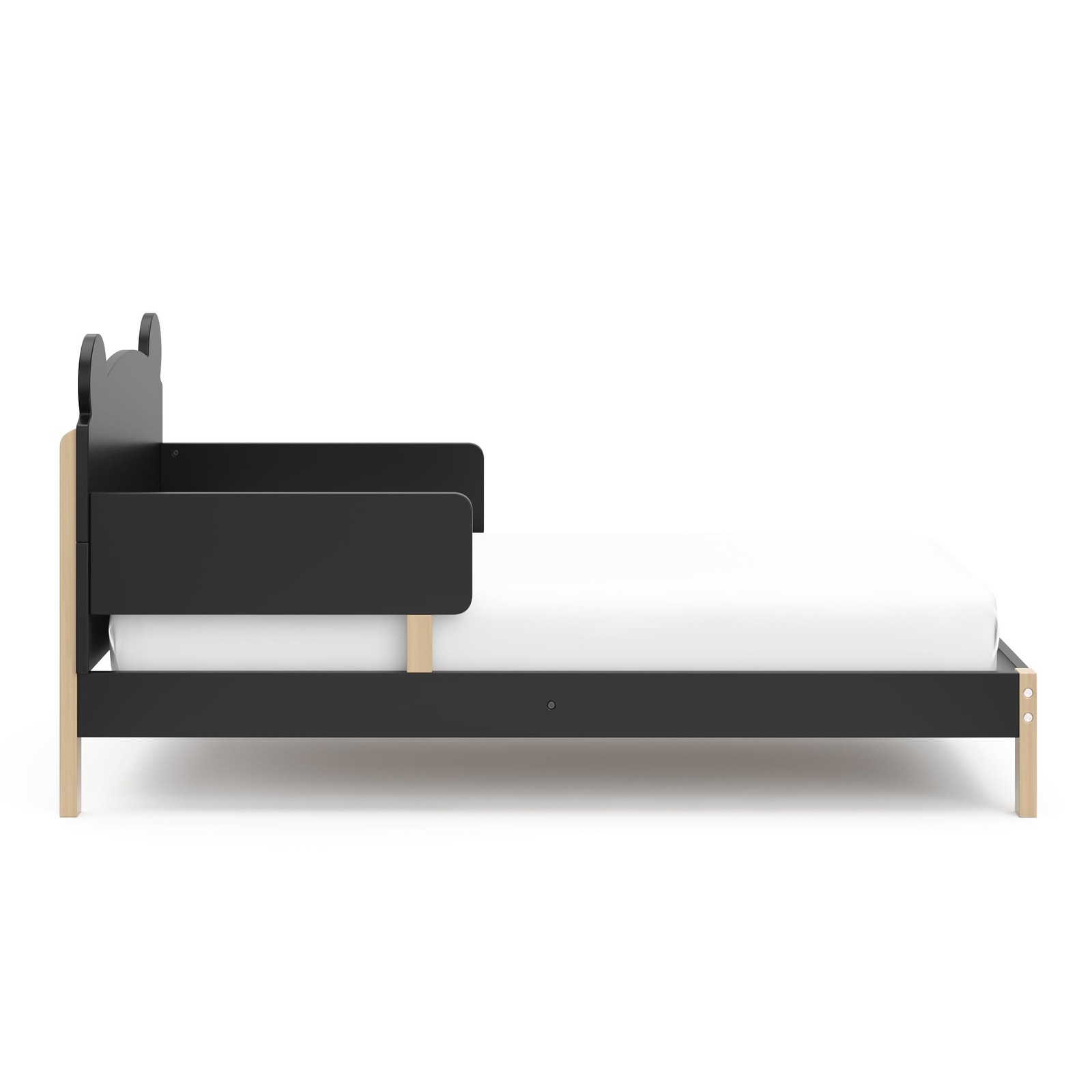 Storkcraft Teddy Bear Toddler Bed Black Driftwood – Greenguard Gold Certified