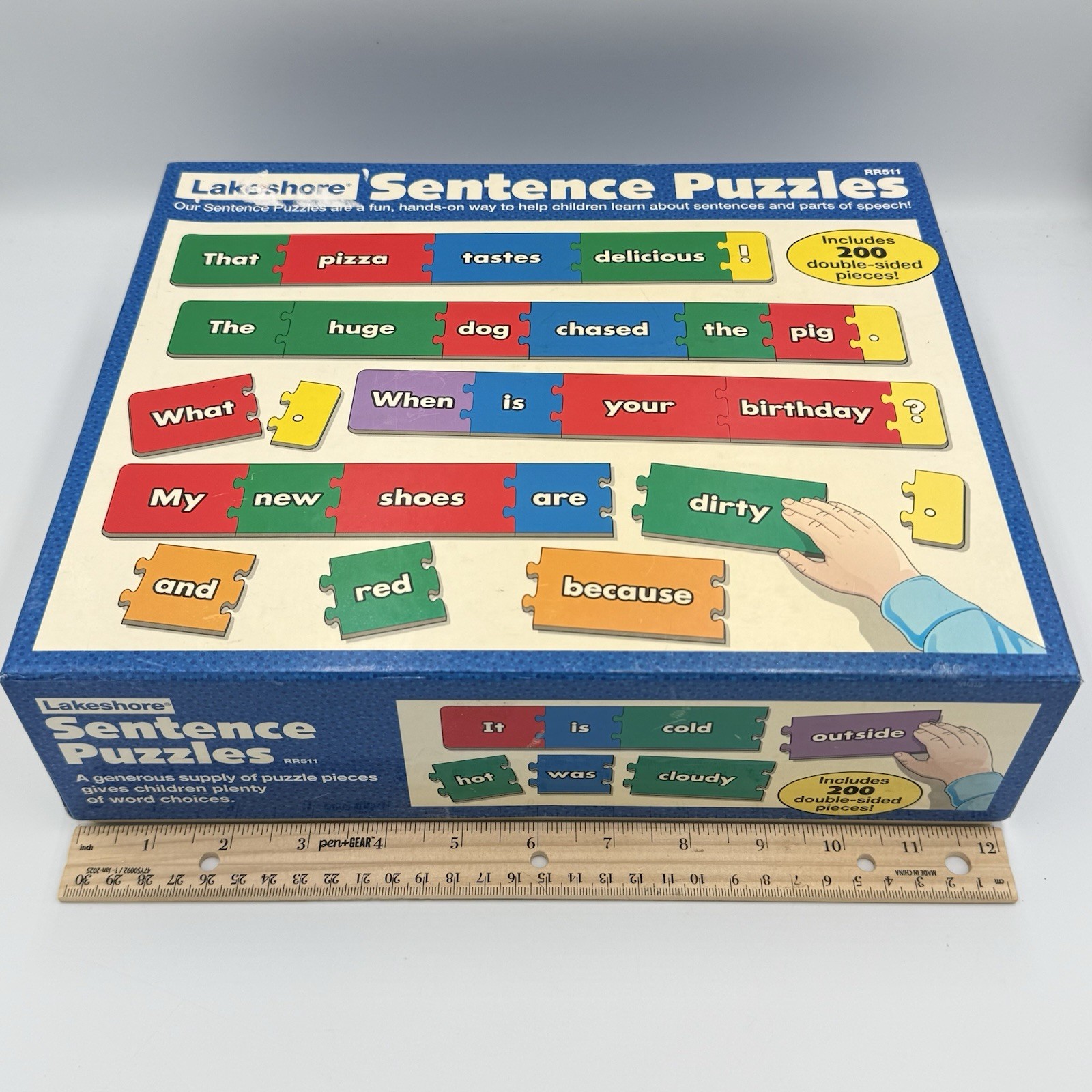 Vintage Lakeshore Learning Sentence Puzzles RR511 Grammar Parts Speech 200 pcs