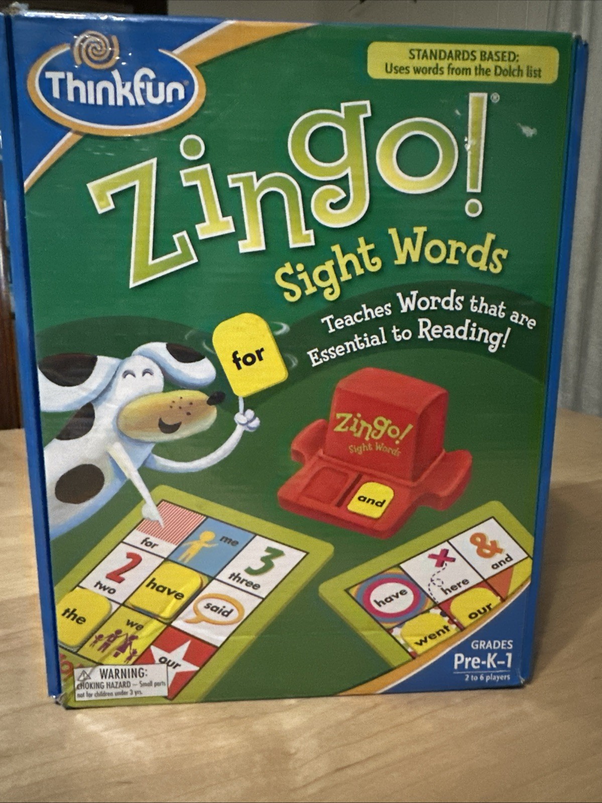 Zingo Sight Words Game by ThinkFun PRE-K-1