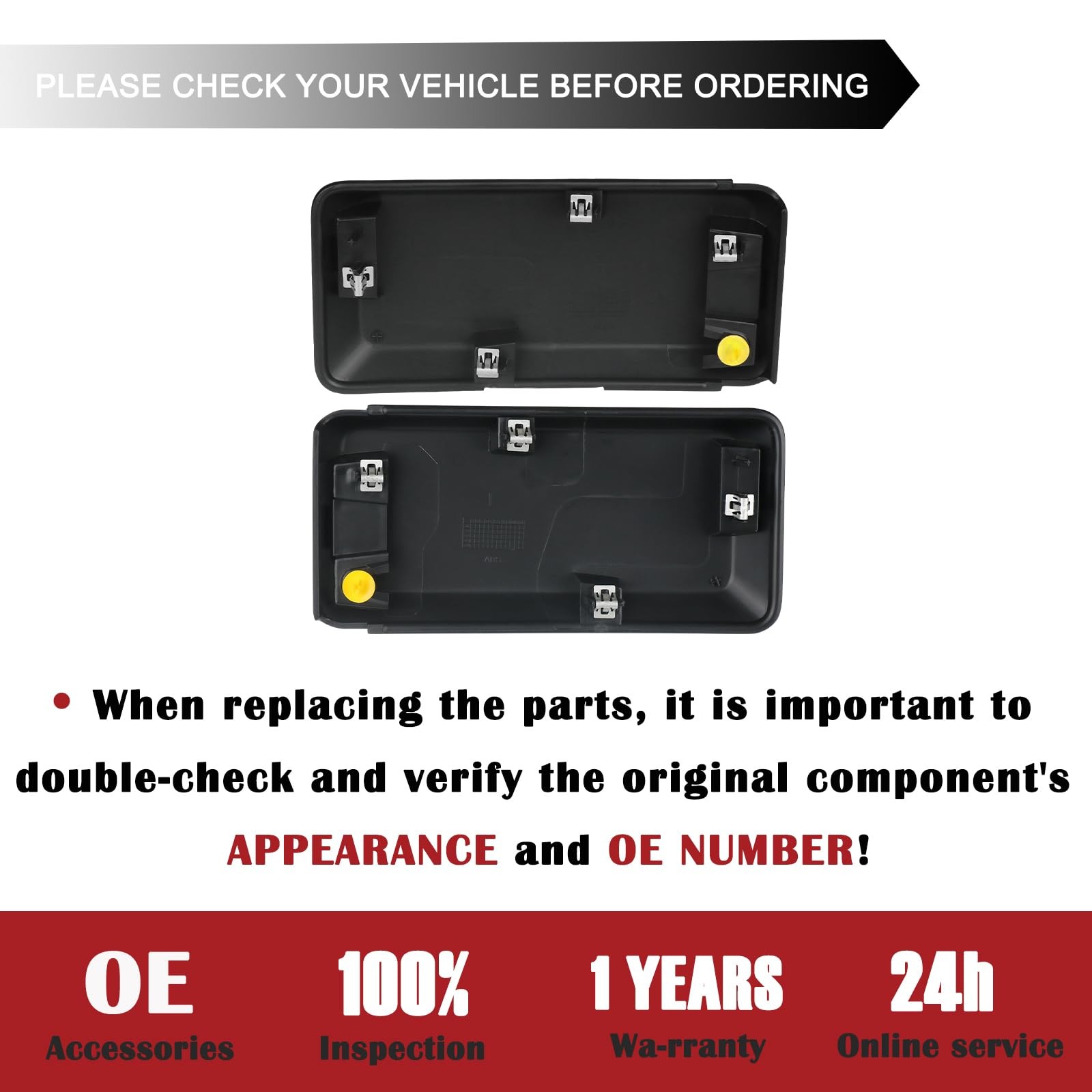 JL3Z-17E810-AB Front Lower Grille Trim 18-20 F-150 Pair
