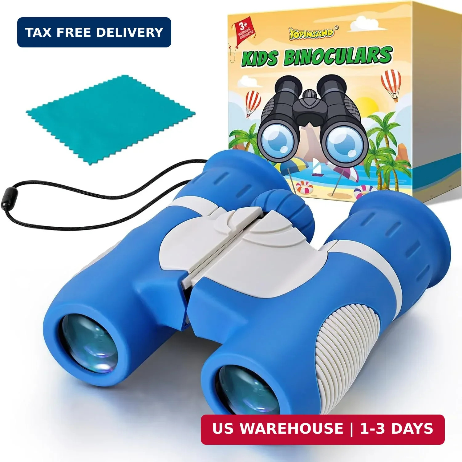 YOPINSAND Binoculars for Kids, Kids Binoculars for Ages 3-12 Boys BLUE