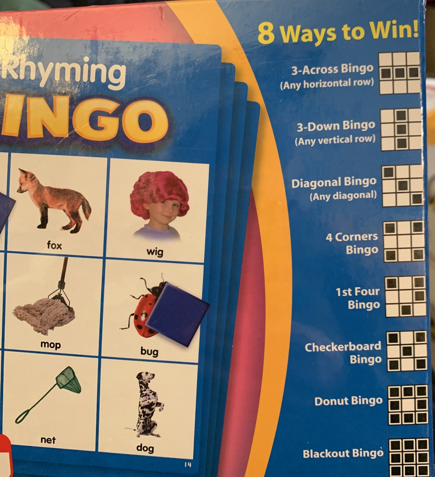 Lakeshore Rhyming Bingo Game, Rhyming Words, Ages 4 and Up, JJ313