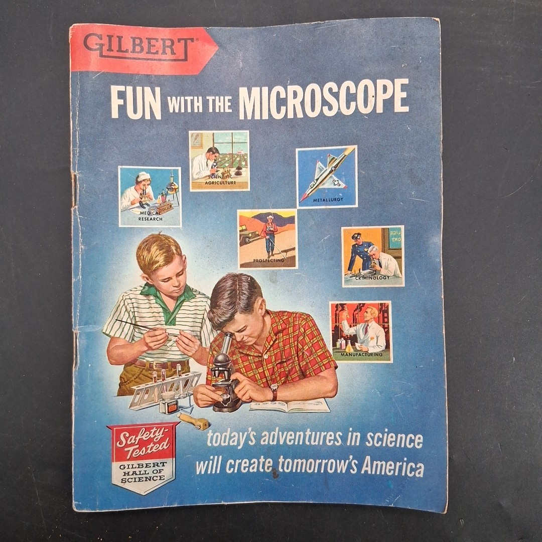 Vintage A.C. Gilbert Chemistry Experiment Lab Set 13021 Case Manual & Test Tubes